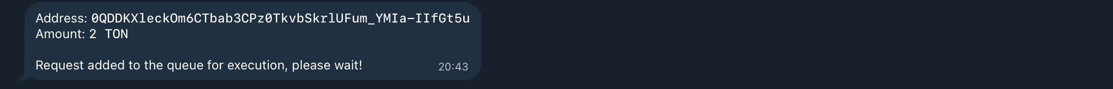 Request confirmed