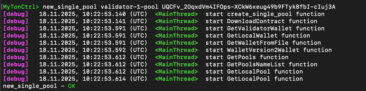 Create a single pool