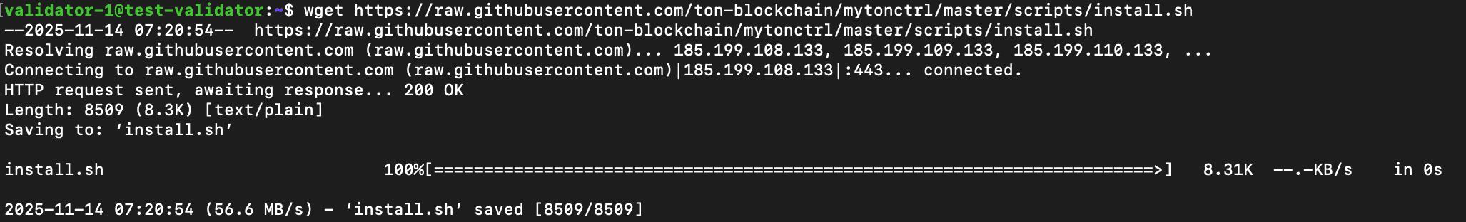 Downloading MyTonCtrl