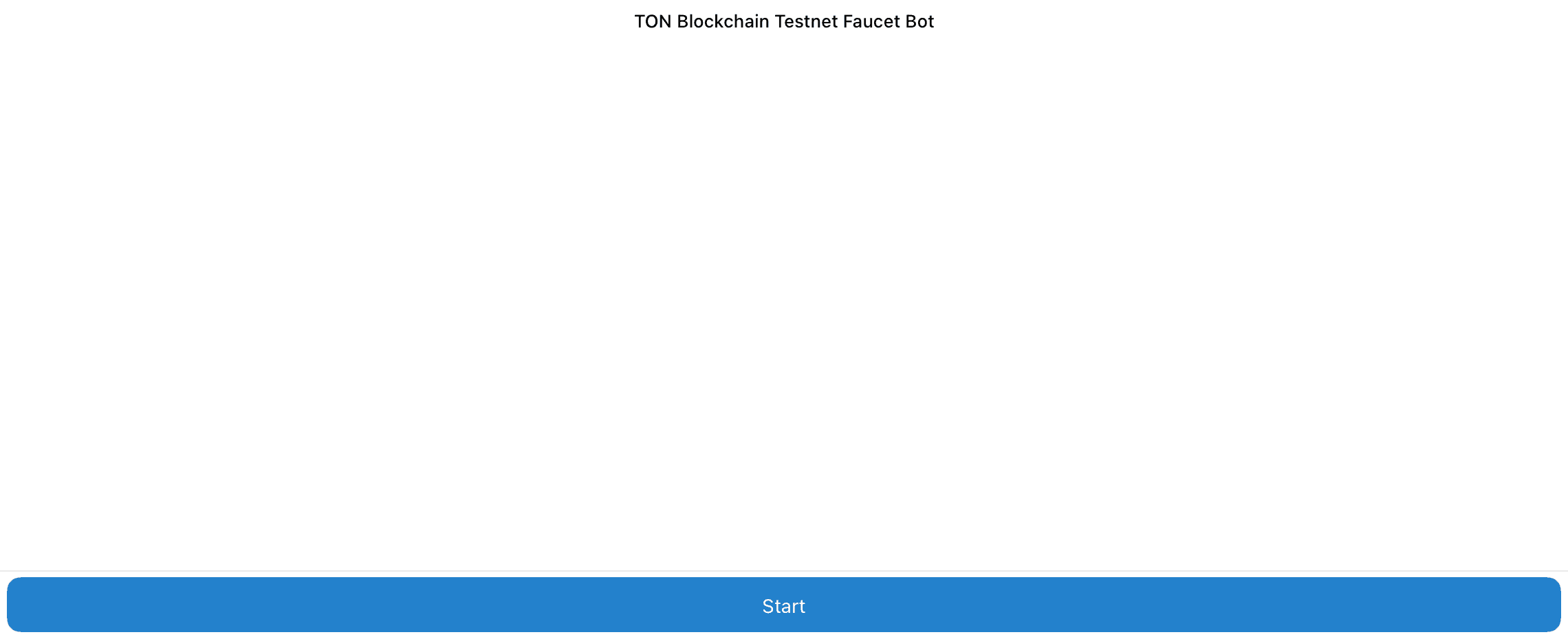 Start bot screen